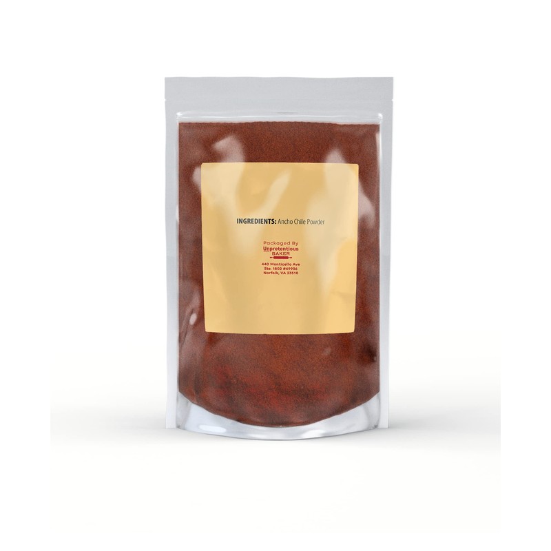 Ancho Chile Powder By Unpretentious Baker, 2lb, Mild Flavor, Dried