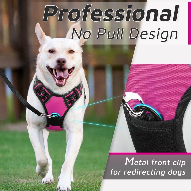 Eagloo Dog Harness No Pull, Walking Pet Harness with 2