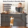 Reinforced 71" Wide Retractable Baby Gates, Prevent Crawling Under