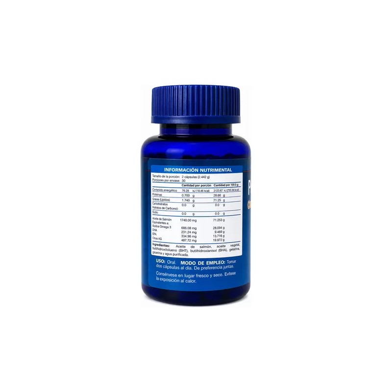 Suplemento Alimenticio Omega 3, Aceite De Salmón 60 Cáps