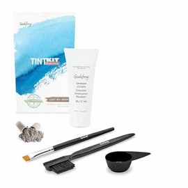 Kit de tinte Godefroy para cabello con cobertura total de canas, castaño claro ceniza, 20 aplicaciones, retoque de raíces duradero para hombres y muje