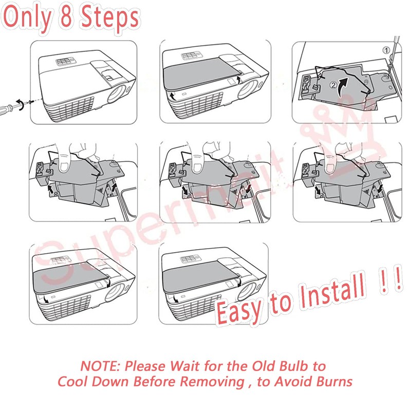 Supermait NP29LP Replacement Projector Lamp with Housing for NEC M362W