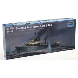 Trumpeter 1/700 German Zerstorer Z21 Destroyer 1940 Model Kit