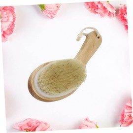 WOONEKY Wooden Shower Brush Boar Bristle Dry Brush for Body Exfoliation and Skin Care