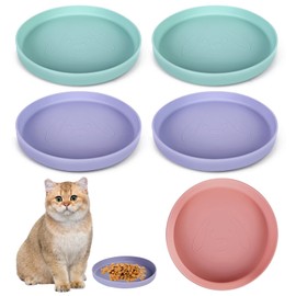 5 Pcs Futternapf Für Katzen, Fressnapf Katze, Futternapf Katze Katzen Futternapf Silikon Futternäpfe Für Katzen Katzennäpfe Silikonnapf Breit Rutschfester Trinknapf Für Trockenfutter Und Nassfutter