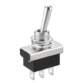 Heschen Metal Toggle Switch Flick Flip, KN3D-102, 12V 25A, ON/ON, 2 Positon, 3 Pin, for Car Dash Light