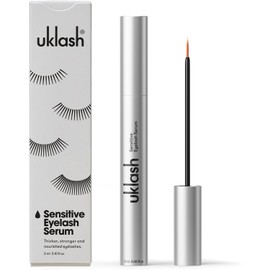 UKLASH Suero para pestañas sensibles Los sueros para pestañas mejor valorados del Reino Unido para lograr pestañas más pobladas, a base de péptidos, aptos para veganos, diseñados para ojos sensibles
