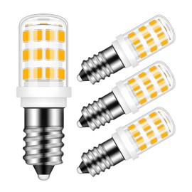 Megereet E12 LED Bulbs Salt Lamp Light Bulb Replacement for 15W Himalayan Salt Lamps, C7 LED Bulbs Night Light Bulbs, Chandeliers,Warm White 3000K 4Pack