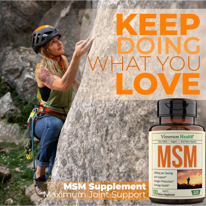MSM 2000mg - Joint Support Supplement for Cartilage & Joint