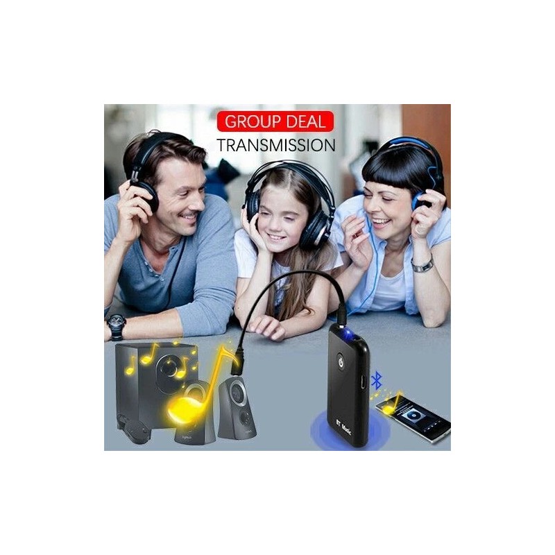 Naptronics 2in1 Wireless USB 4.2 Bluetooth Receiver TV, Music AUX