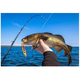 Nuguri Fishing Lures Set 6PCS Plopper Bass Lures with Floating Rotating Tail Artificial Hard Bait Swimbaits Slow Sinking Hard Lure Fishing Tackle Kits