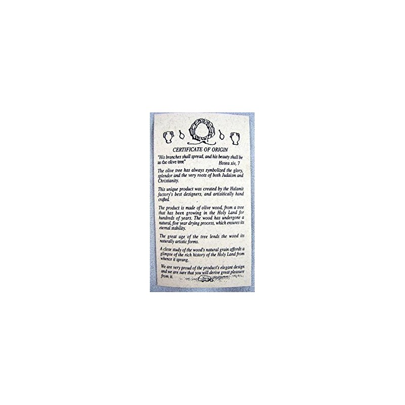 YourHolyLandStore Lion of Judah Olive Wood Mezuzah with Shema Yisrael