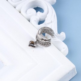 Inilbran Boho Heart Dangle Ear Cuffs Earrings Vintage Heart Clip On Earrings Gold Heart Drop Cartilage Earrings No Piercing Clip Earrings Jewellery for Women and Girls, Alloy Steel