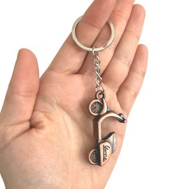 AUTOZOCO Vespa Motorcycle Metal Keyring Silver S, silver