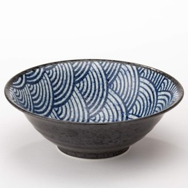 Mino W20243 Seigaiwa Edo Komon Flat Bowl