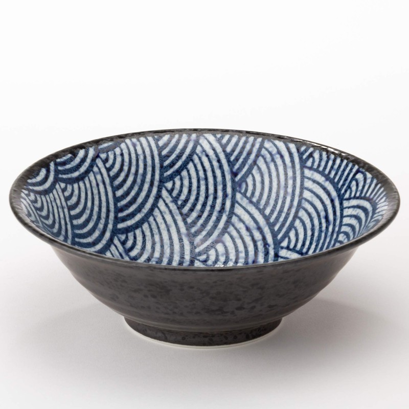 Mino W20243 Seigaiwa Edo Komon Flat Bowl
