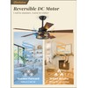 Farmhouse Ceiling Fans with Light, 48 Inch Bedroom Ceiling Fan