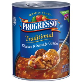 Progresso Traditional Chicken & Sausage Gumbo Soup 19 oz Can (pack of 6)