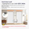 DIYHD 34X80in Accordion Door, White Double-Layer PVC Folding Interior Door