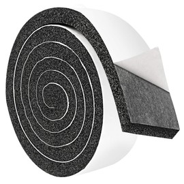 Paquete de 2 cintas de espuma de celda abierta aislante para ventana, sellador de ventana de alta resistencia, bloquea el borrador y la pérdida de aire frío, 2 pulgadas de ancho x 1/2 pulgadas de profundidad, total 10 pies
