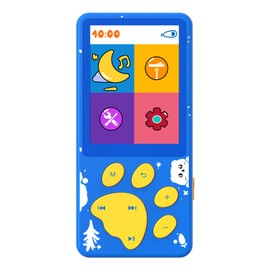 MP3 Player for Kids,32GB Kids MP3 Player with Bluetooth,Speaker, 2.4 inch Color Screen,Soothing Sound,Flashlight,Games,Voice Recorder,Music Player with Cartoon Bear Paw Button Expandable to 128GB