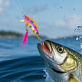 Lure Kit | Crank Baits with Detachable Feather | 20X Tackle Accessories for Anglers, Fishing Gear for for Perch Trout Carp