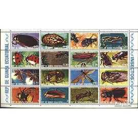 Äquatorialguinea 1370-1385 Sheetlet (complete.issue.) fine used/cancelled 1978 Insects (Stamps for collectors) Invertebrates Other (insects, snails, bees…)