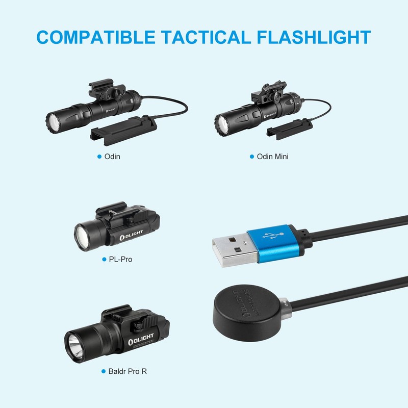 OLIGHT MCC3 Upgraded Smart Magnetic Charging Cable, 0.5m/1.64ft, Compatible Torch