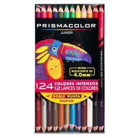 Prismacolor 2068525 Lápices de Colores Doble Punta Junior 12 Piezas (24 Colores Intensos) / PSA COMPUTO Y PAPELERIA