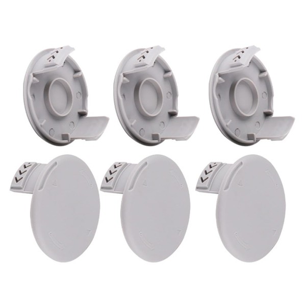 SagaSave Trimmer Spool Caps, Pack of 6 Replacement Spool Cover