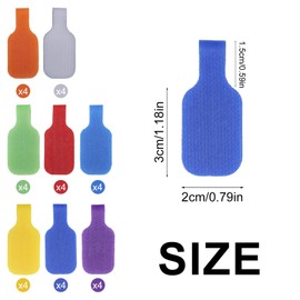 lasuroa 32pcs Reusable Cable Tags, Cable Cord Labels Nylon Hook-and-Loop Fastener Multicolored Write on Wire Marking Tags for Electronics Home Office Wire Management and Identification (Style 1)