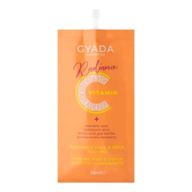 GYADA COSMETICS, Radiance Face & Neck Scrub, Exfoliating for Face and Neck, Stimulates Replacement Part for Mobile Phones, Contrast Dark Spots, Age Signs and Expression Symptoms, Based on Vitamin C,