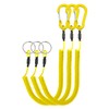Lix&Rix 3 Pack Wire Expandable Lanyard Spiral Key Chain Yellow