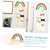 Zerodeko Rainbow Hairpin Organizer for Girls Wall-mounted Storage Belt for