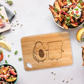 Mr. & Mrs. Panda Bamboo - Chopping Board Avocado + Toast - Gift, Toast Bread, Breakfast Board, Couples, Kitchen Board, Veggie, Vegan, Healthy, Love, Wooden Boards, Couple, Anniversary Gift