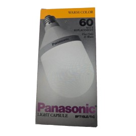 Panasonic Light Capsule BFT15LE-T-C 15W 120V 60HZ Warm Color Light Bulb