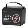 VEVOR 12V 50Ah LiFePO4 Battery, Up to 15000 Cycles, Deep