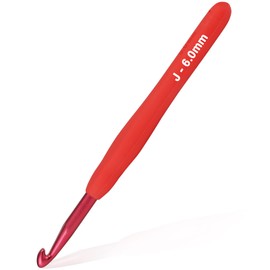 YOJOB 1Pack Size J / 6.0mm Crochet Hook, Super Smooth & Ergonomic for Beginner and Advanced (6.0mm-J)