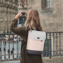 LOVEVOOK Laptop Backpack Womens, 15.6 Inch Laptop Bags for Women Waterproof Laptop Rucksack Bag with USB Port, Travel Business College Work School Bag, Pink