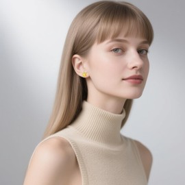 MALOYANVE Vegetable Earrings for Women 925 Sterling Silver Stud Earrings Dainty Piercing Vegetarian Thangksgiving Harvest Autumn Jewelry Gifts (style 1)