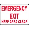 Accuform "Emergency Exit - Keep Area Clear" Safety Sign, Accu-Shield™,