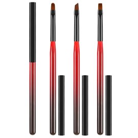 AMilHiTon Pinceles para Limpiar Uas, Redondos, Angulares Y Planos, Resistentes A La Acetona, para Quitar Esmalte de Gel Ideales para Limpiar...       