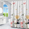 Cawtiuly Shower Curtains Waterproof Washable Fabric Bath Curtain with Hooks