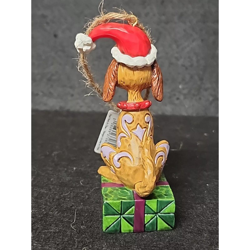 Jim Shore Dr Seuss Max The Dog Wear Santa Hat