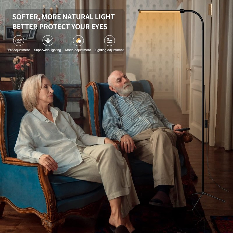 EBEST Led Floor Lamp for Eyelash Extensions Craft Task Lamps