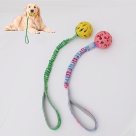 Dog Ball On a Rope Dog Toy, Dog Rope Toys with Handle for Tug, Tug Ball Toy for Small Medium Large Dogs Ideal for Interactive Dog Training and Dogs of All Ages | 45cm (18inches) in Size