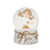 Dekohelden24 501423 Mini Snow Globe with Angel Design White/Golden Base
