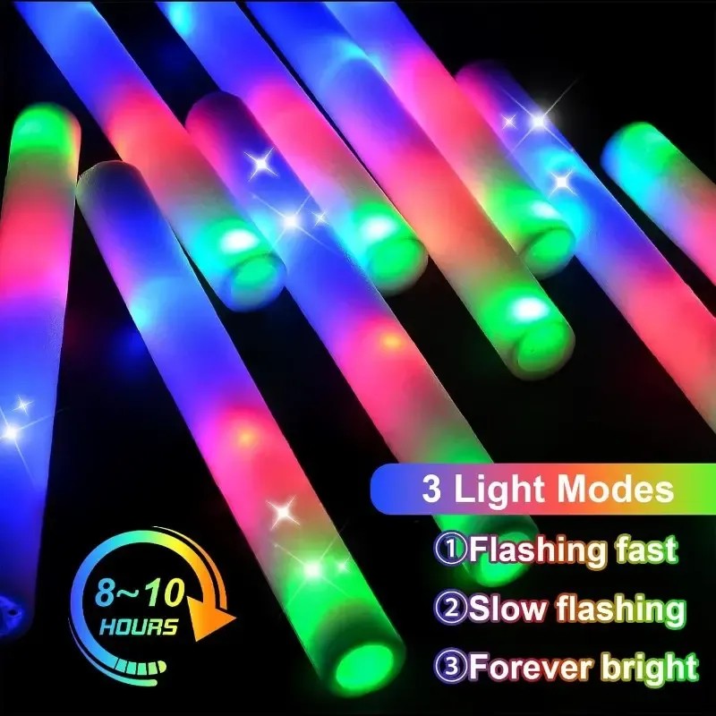20 Barras De Espuma Led Brillantes Juguete Al Por Mayor