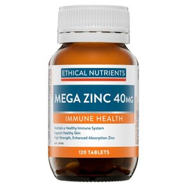 Ethical Nutrients Mega Zinc 40mg Tab X 120