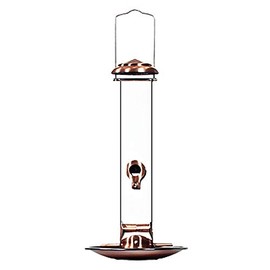 Woodlink NACOP Audubon Copper Tube Wild Bird Feeder with Tray, 16.5-Inch
